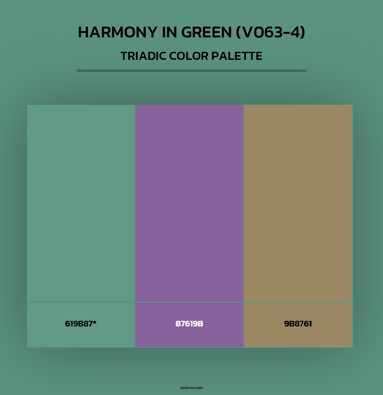 Harmony in Green (V063-4) - Triadic Color Palette