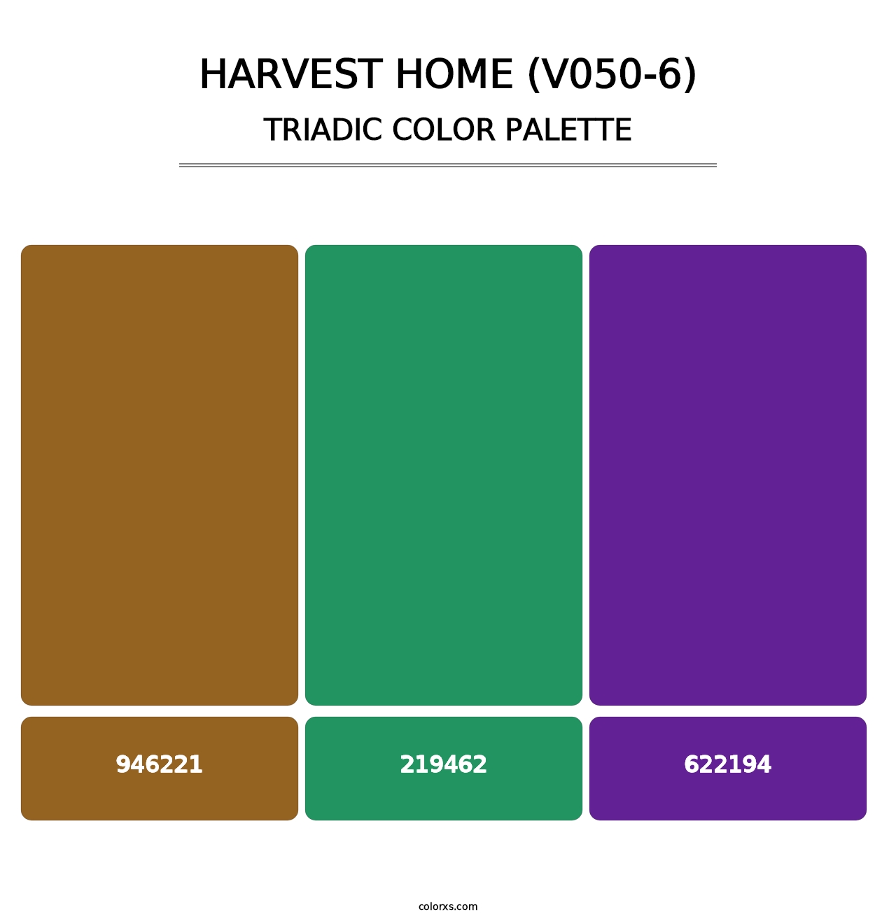 Harvest Home (V050-6) - Triadic Color Palette