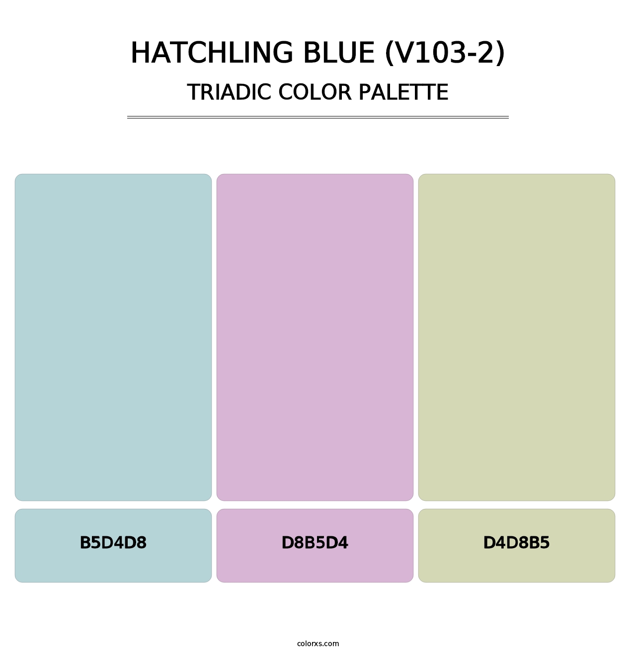 Hatchling Blue (V103-2) - Triadic Color Palette