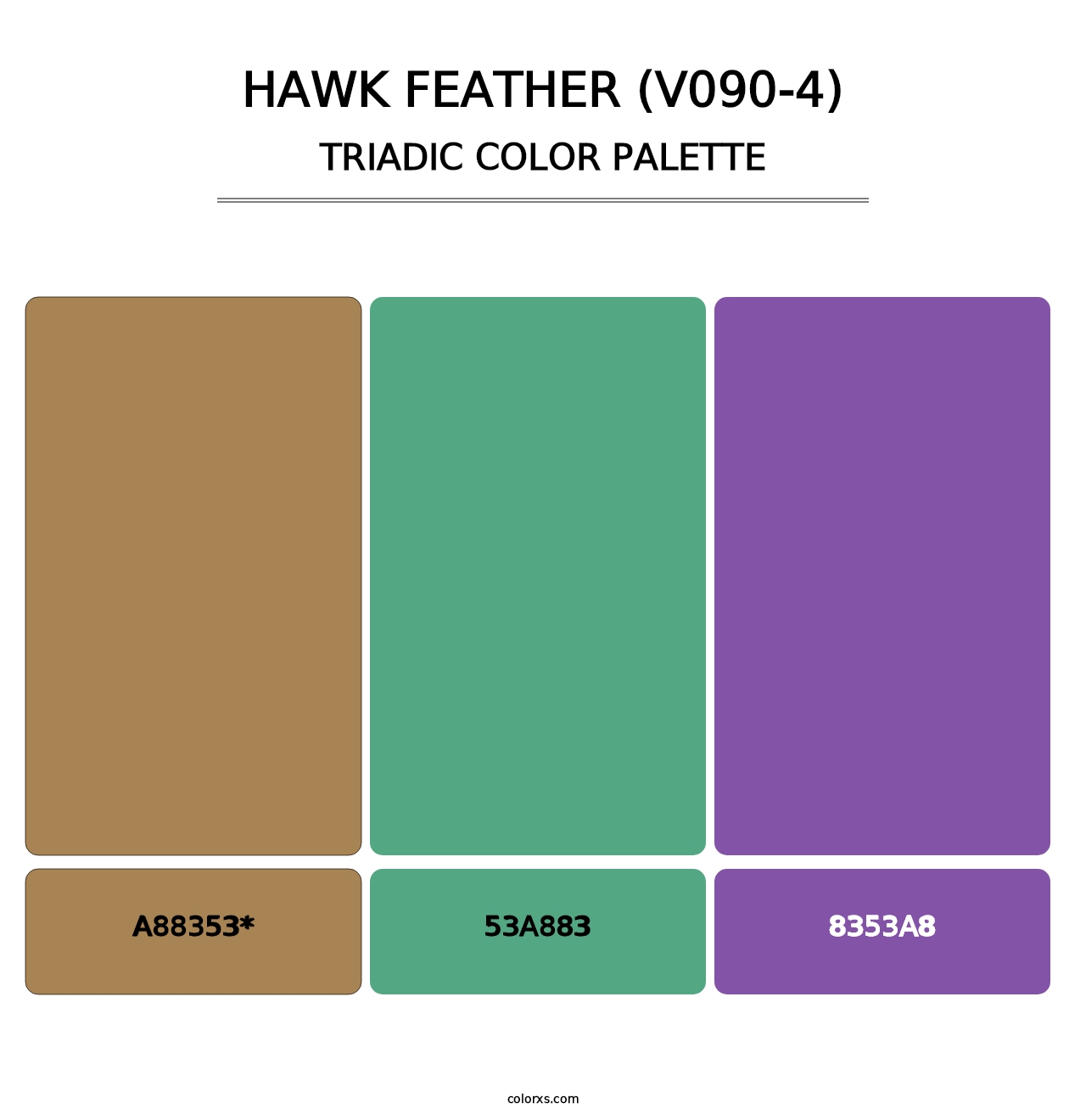 Hawk Feather (V090-4) - Triadic Color Palette