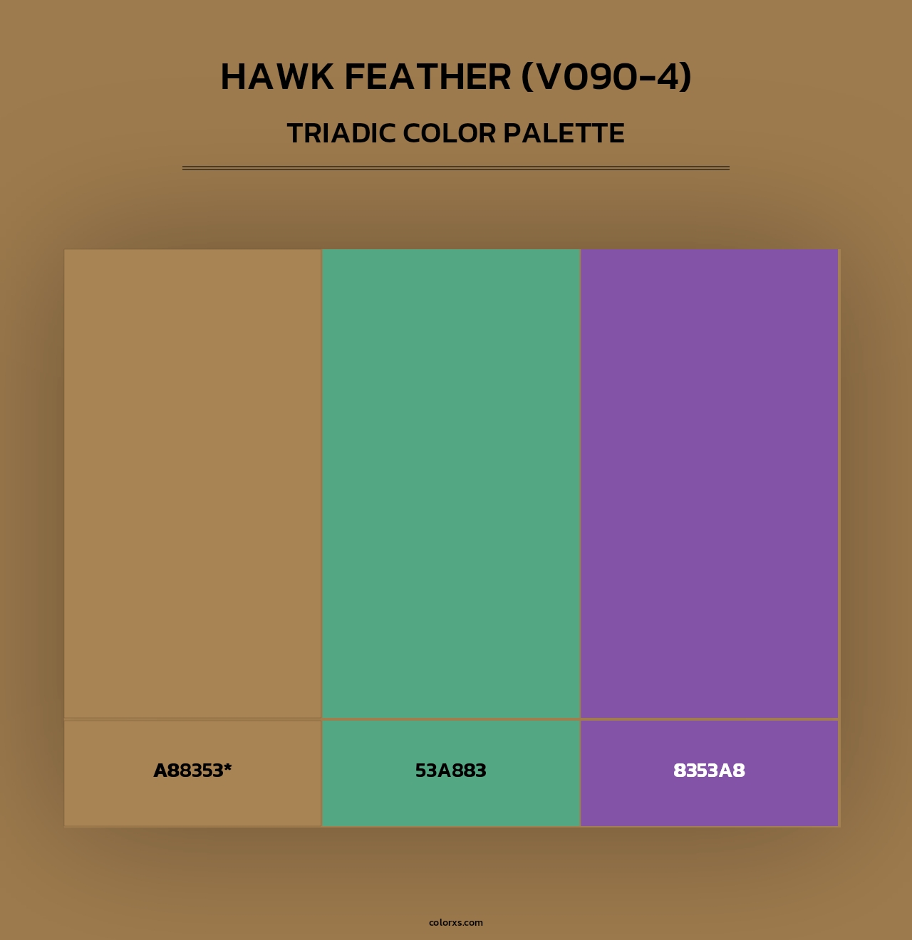 Hawk Feather (V090-4) - Triadic Color Palette