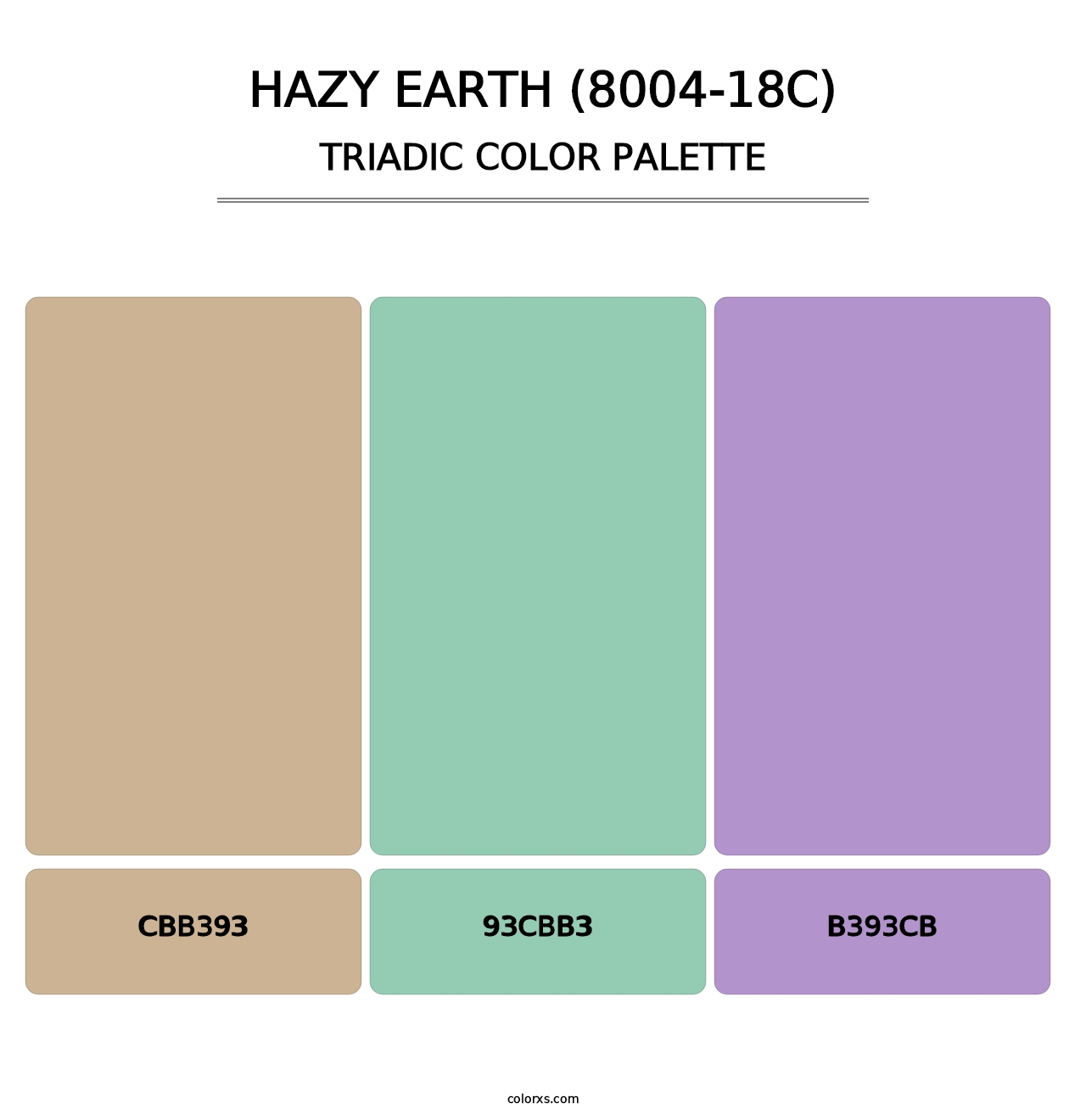 Hazy Earth (8004-18C) - Triadic Color Palette