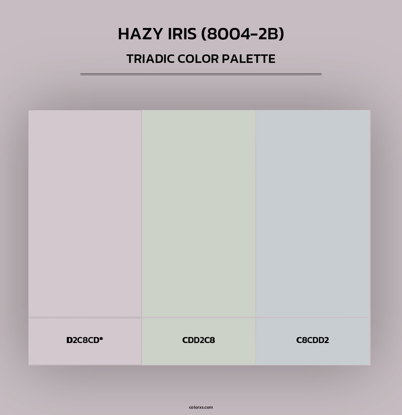 Hazy Iris (8004-2B) - Triadic Color Palette