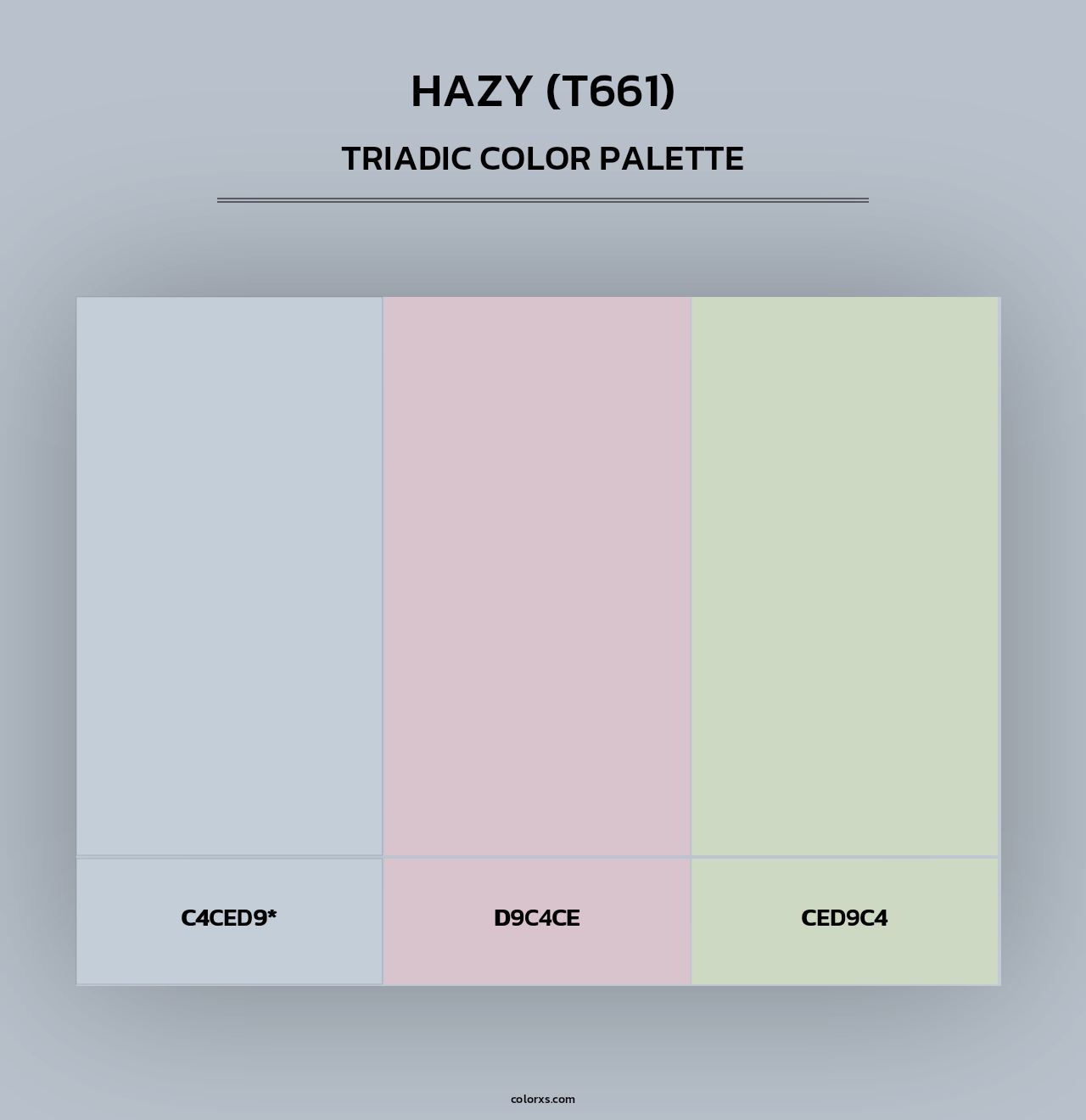 Hazy (T661) - Triadic Color Palette