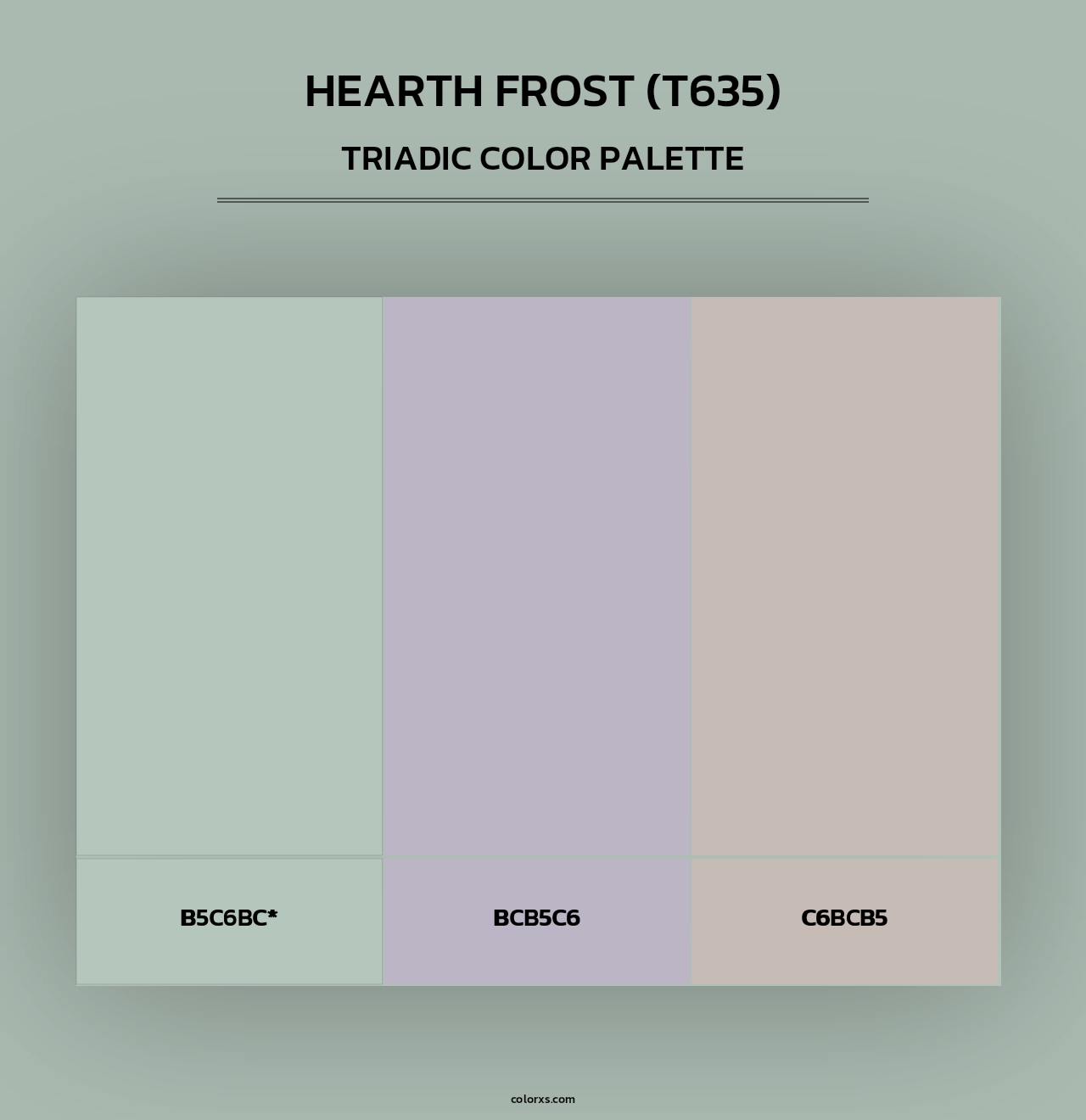 Hearth Frost (T635) - Triadic Color Palette