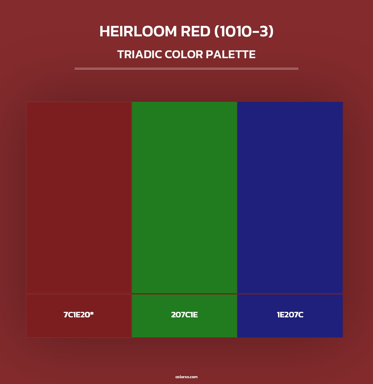 Heirloom Red (1010-3) - Triadic Color Palette