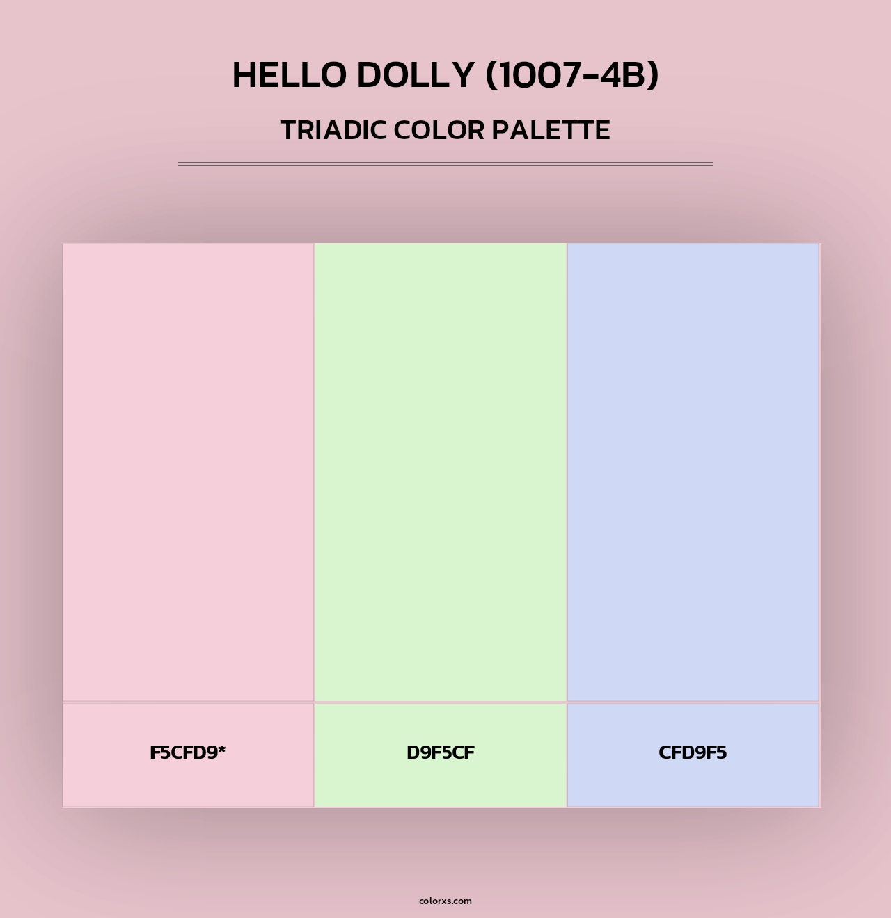 Hello Dolly (1007-4B) - Triadic Color Palette