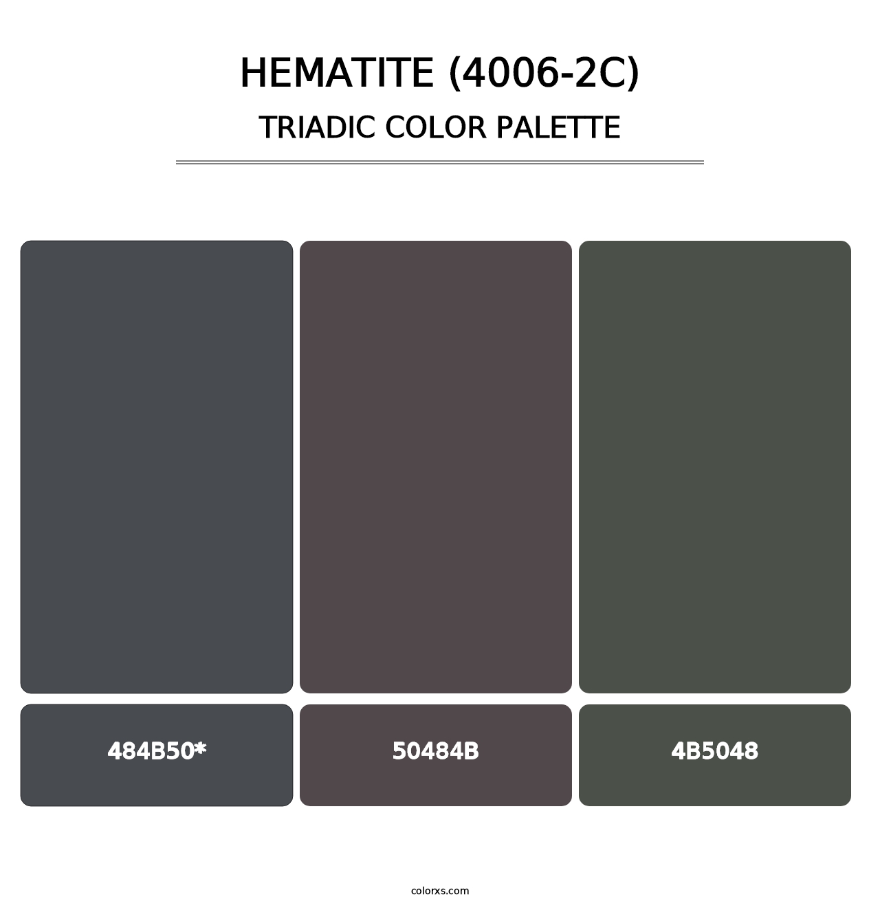 Hematite (4006-2C) - Triadic Color Palette