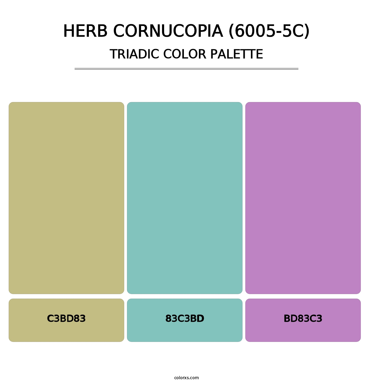 Herb Cornucopia (6005-5C) - Triadic Color Palette