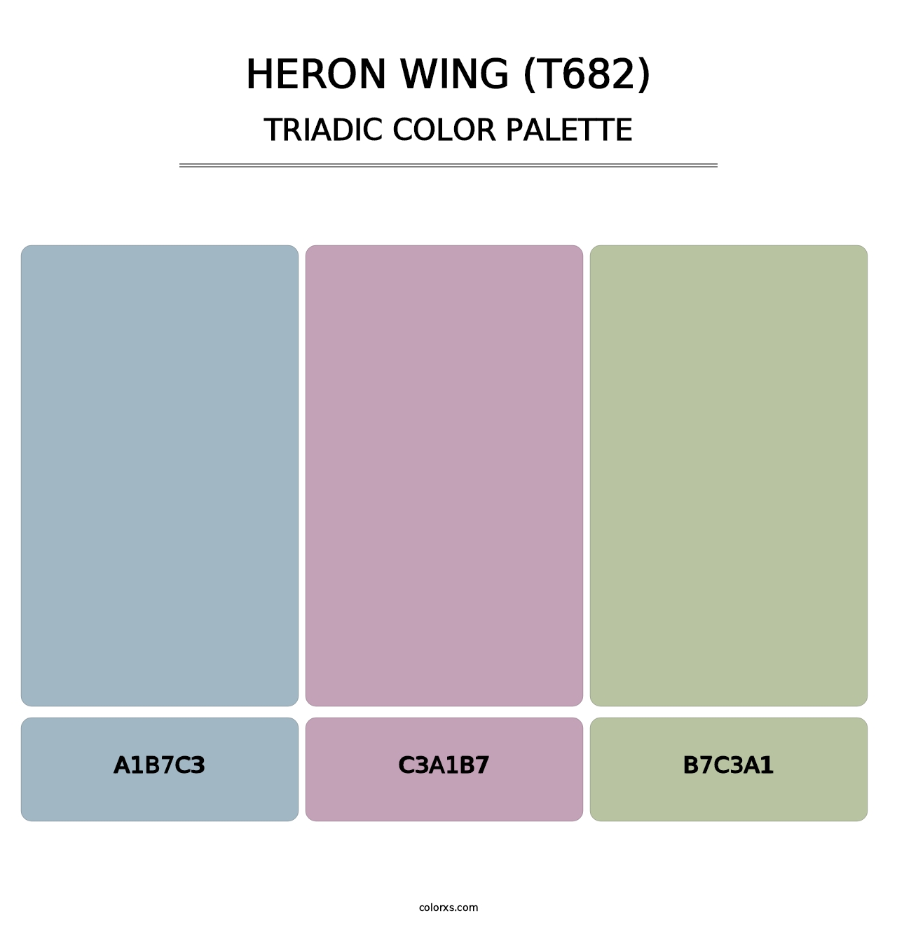 Heron Wing (T682) - Triadic Color Palette
