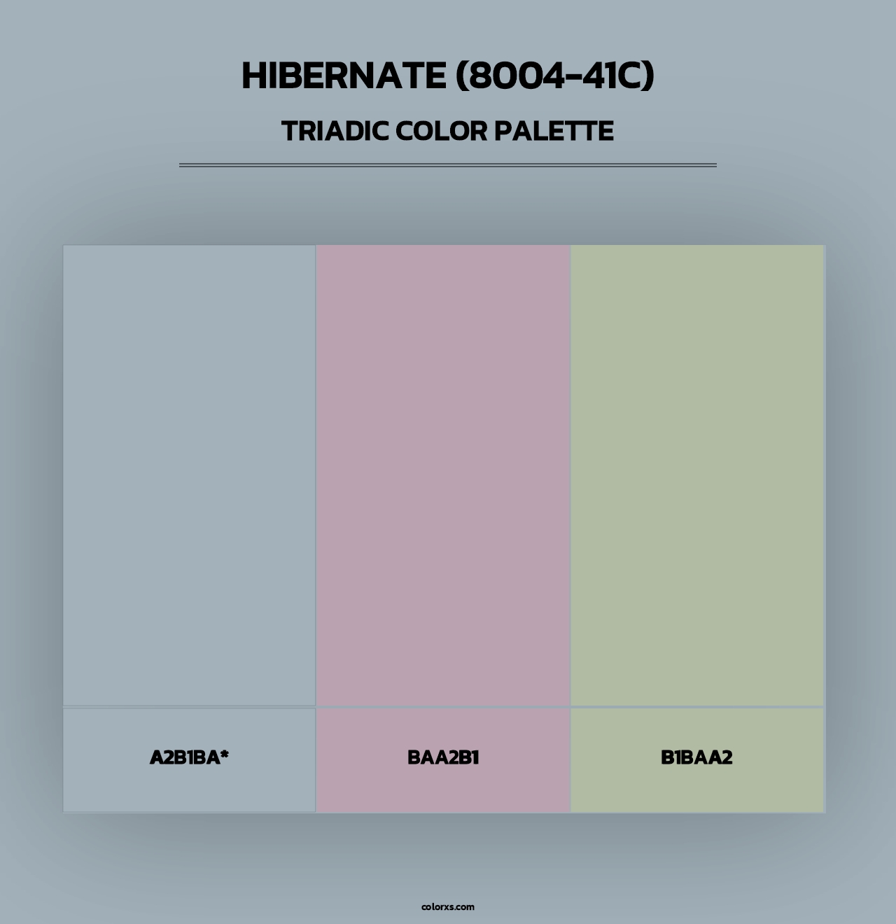 Hibernate (8004-41C) - Triadic Color Palette