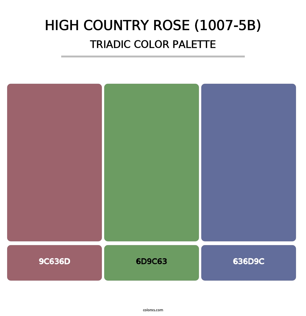 High Country Rose (1007-5B) - Triadic Color Palette
