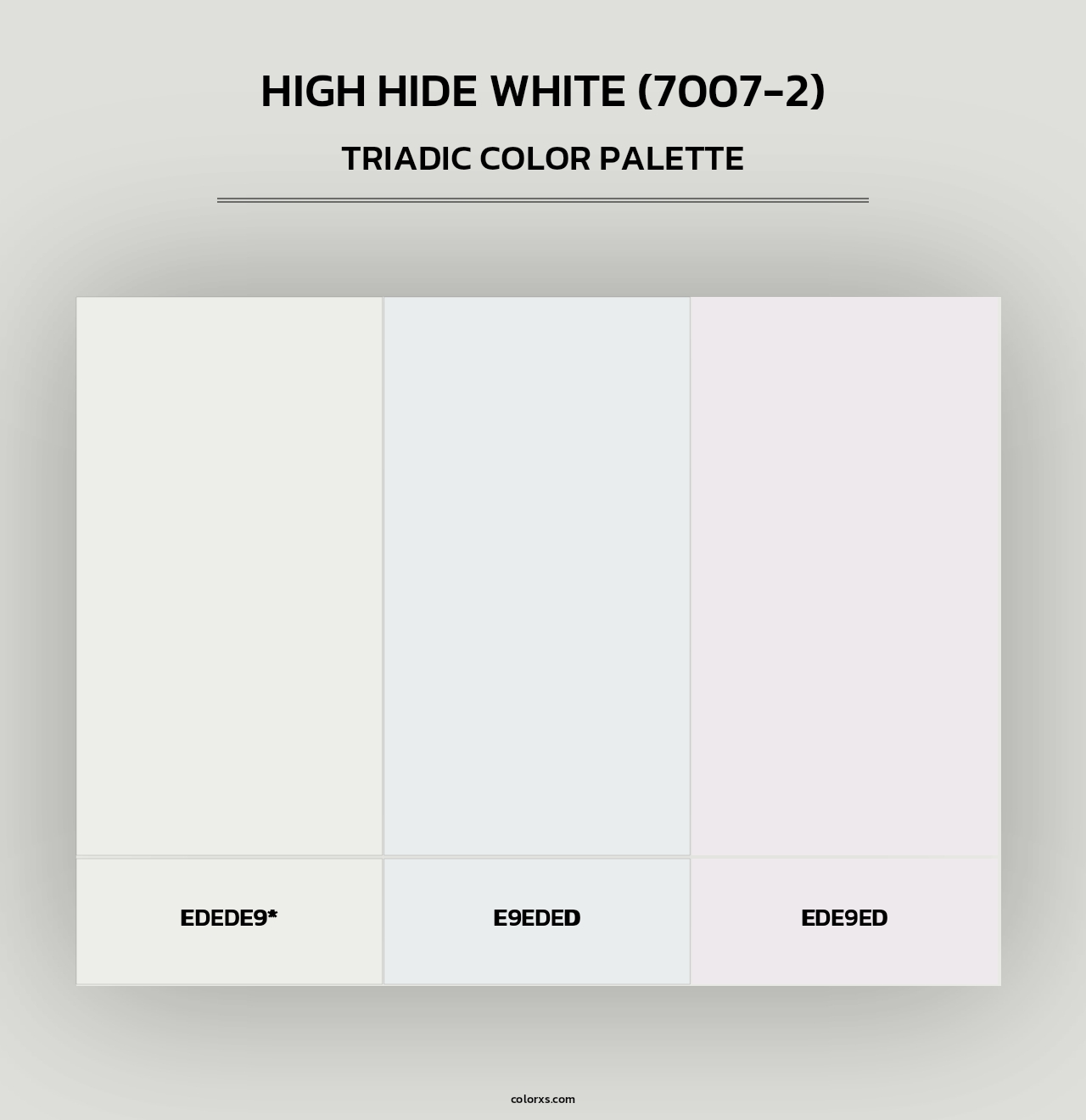 High Hide White (7007-2) - Triadic Color Palette