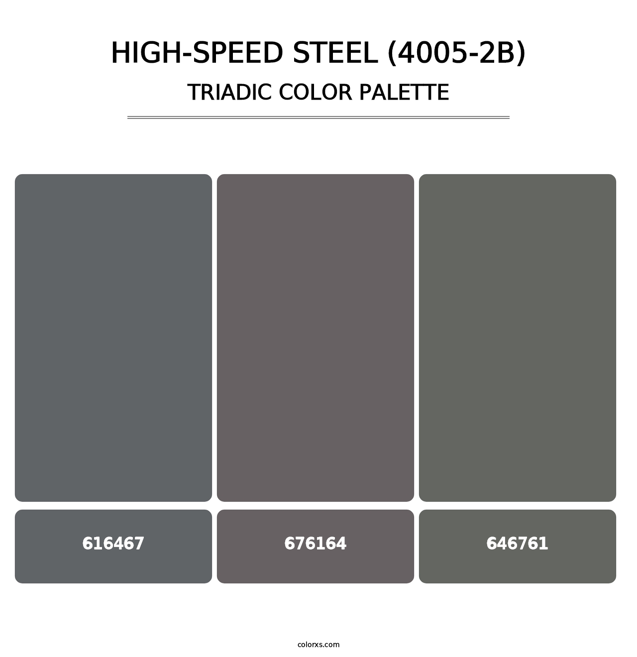 High-Speed Steel (4005-2B) - Triadic Color Palette