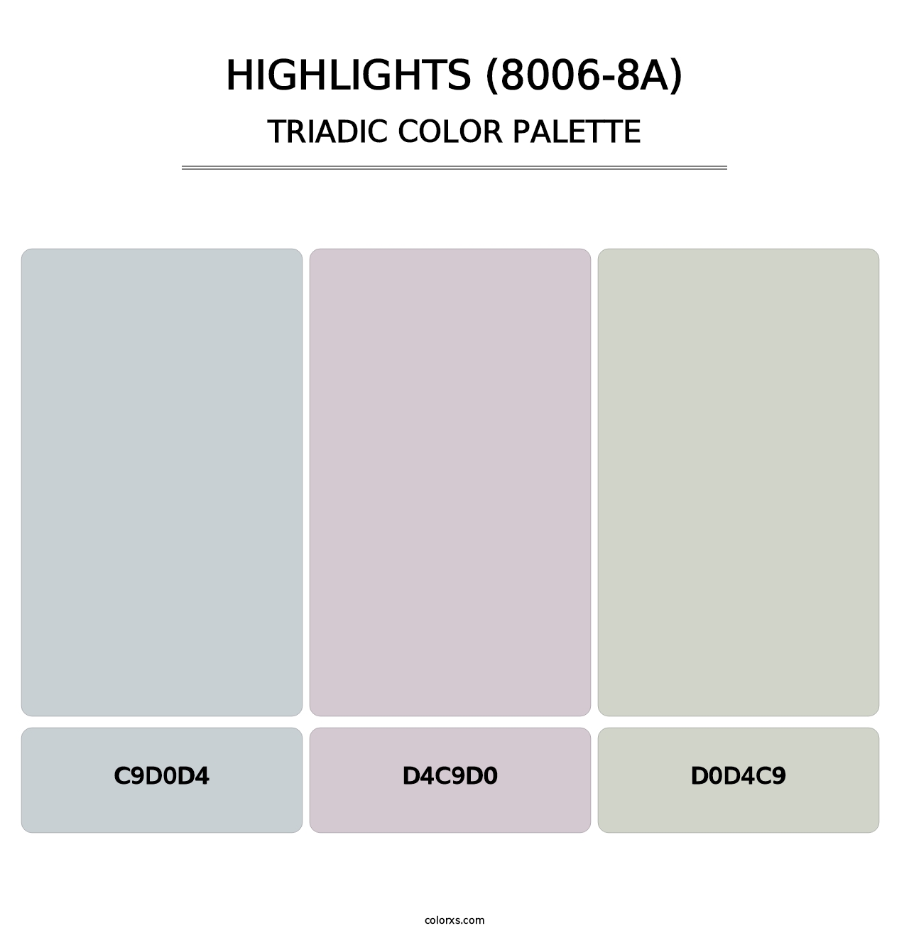 Highlights (8006-8A) - Triadic Color Palette