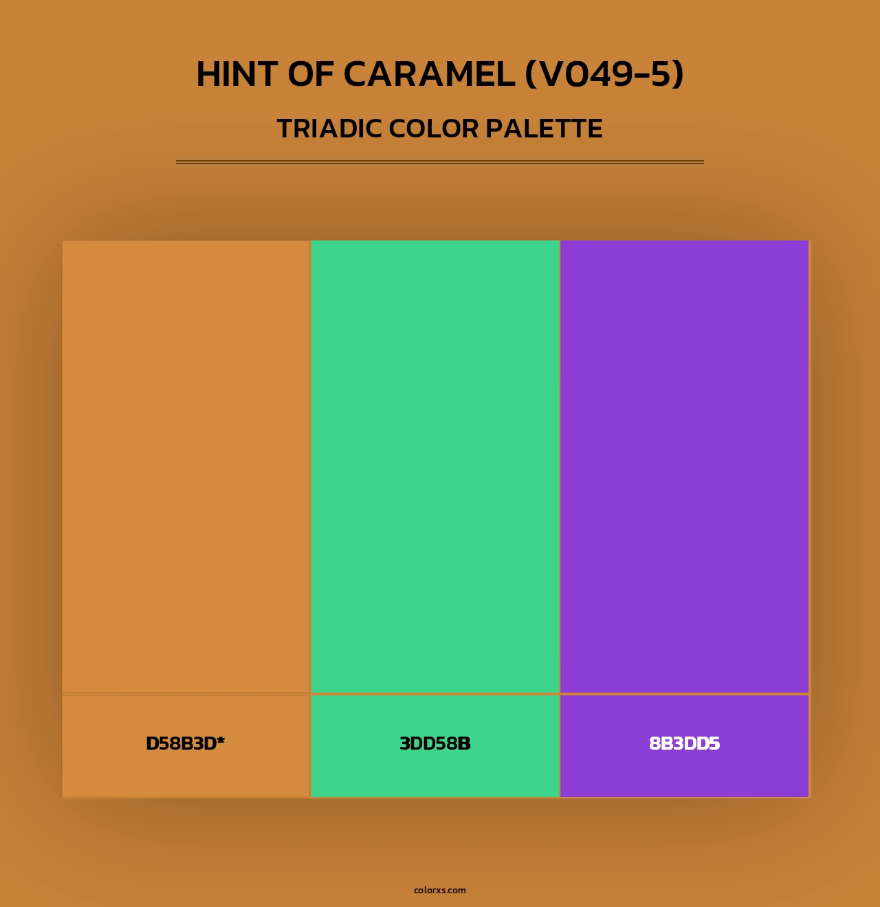 Hint of Caramel (V049-5) - Triadic Color Palette