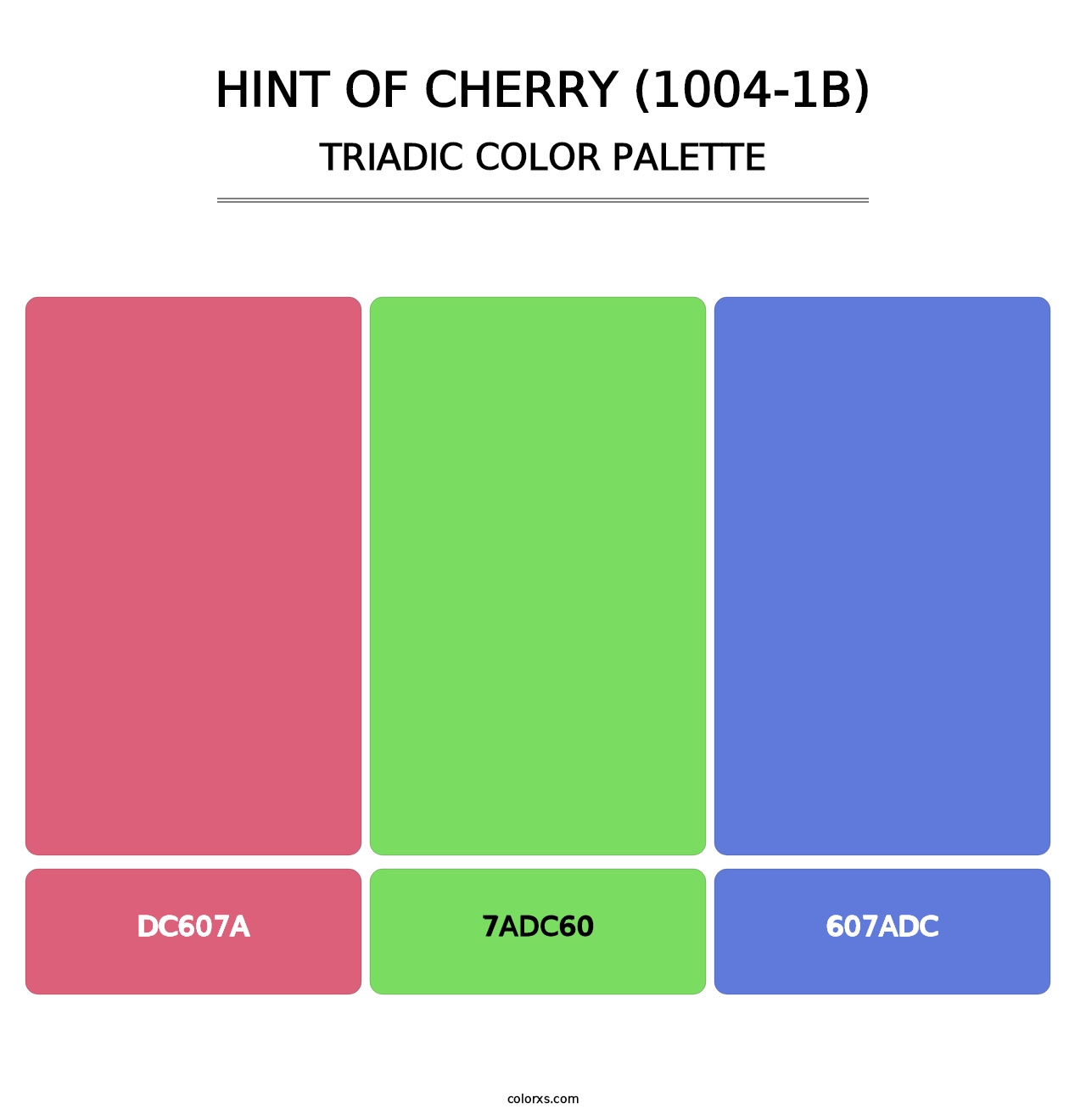 Hint of Cherry (1004-1B) - Triadic Color Palette