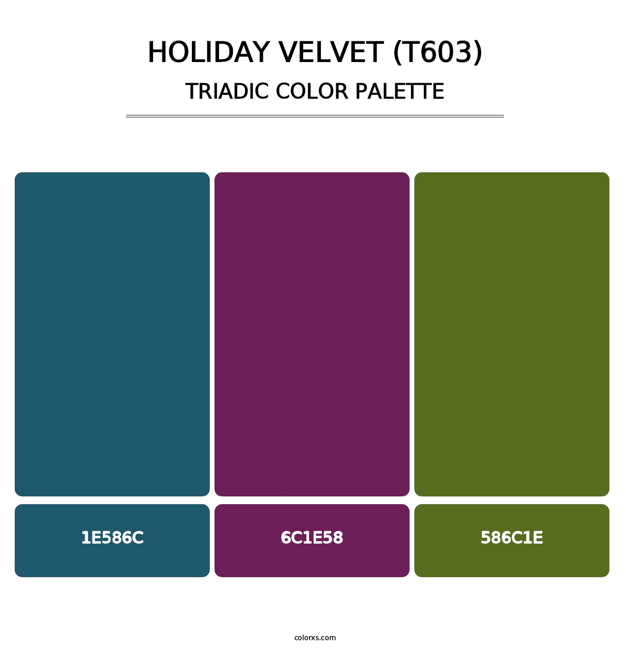 Holiday Velvet (T603) - Triadic Color Palette