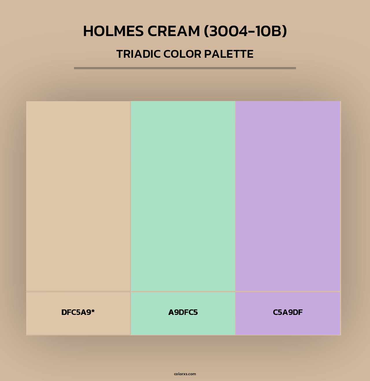 Holmes Cream (3004-10B) - Triadic Color Palette