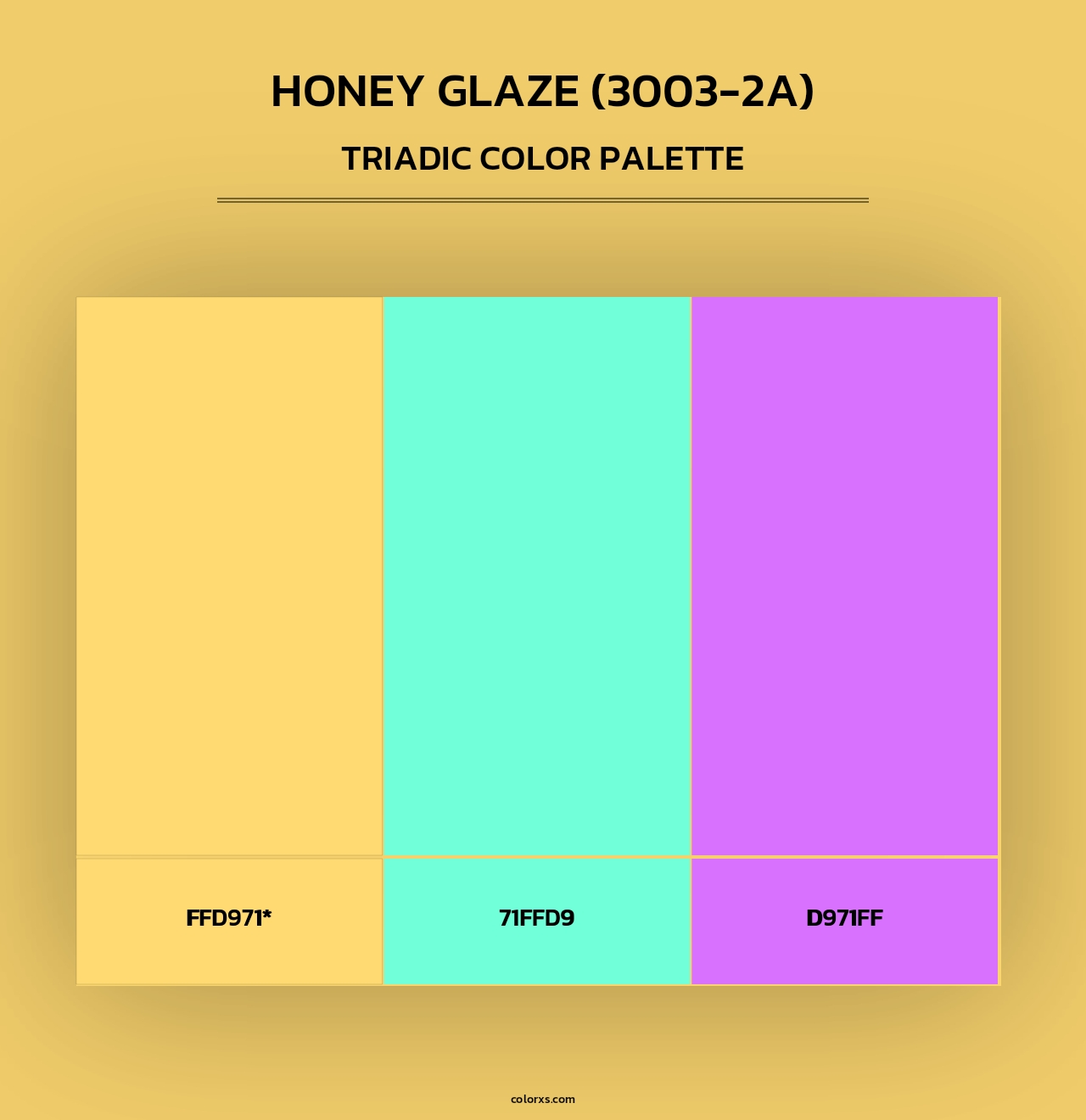 Honey Glaze (3003-2A) - Triadic Color Palette