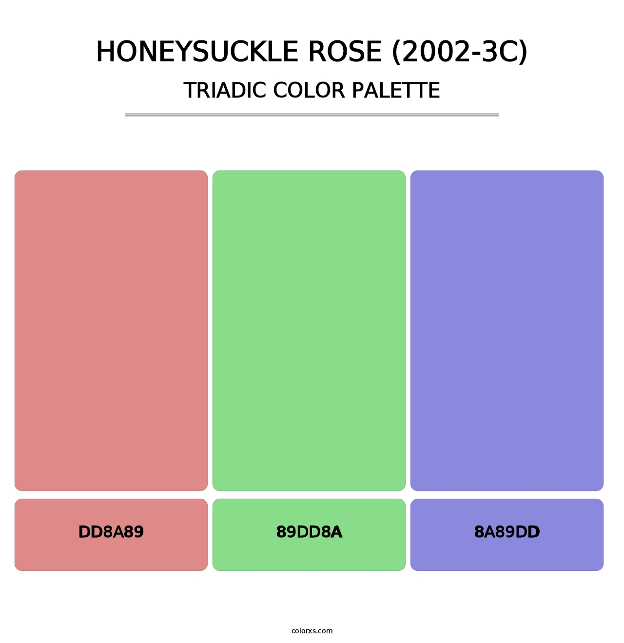 Honeysuckle Rose (2002-3C) - Triadic Color Palette