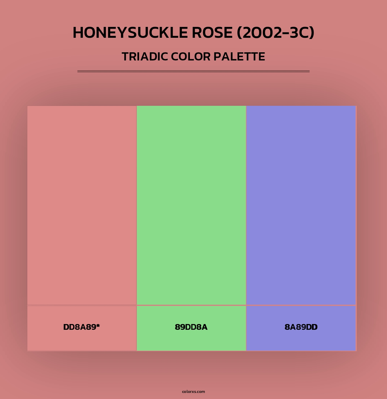 Honeysuckle Rose (2002-3C) - Triadic Color Palette