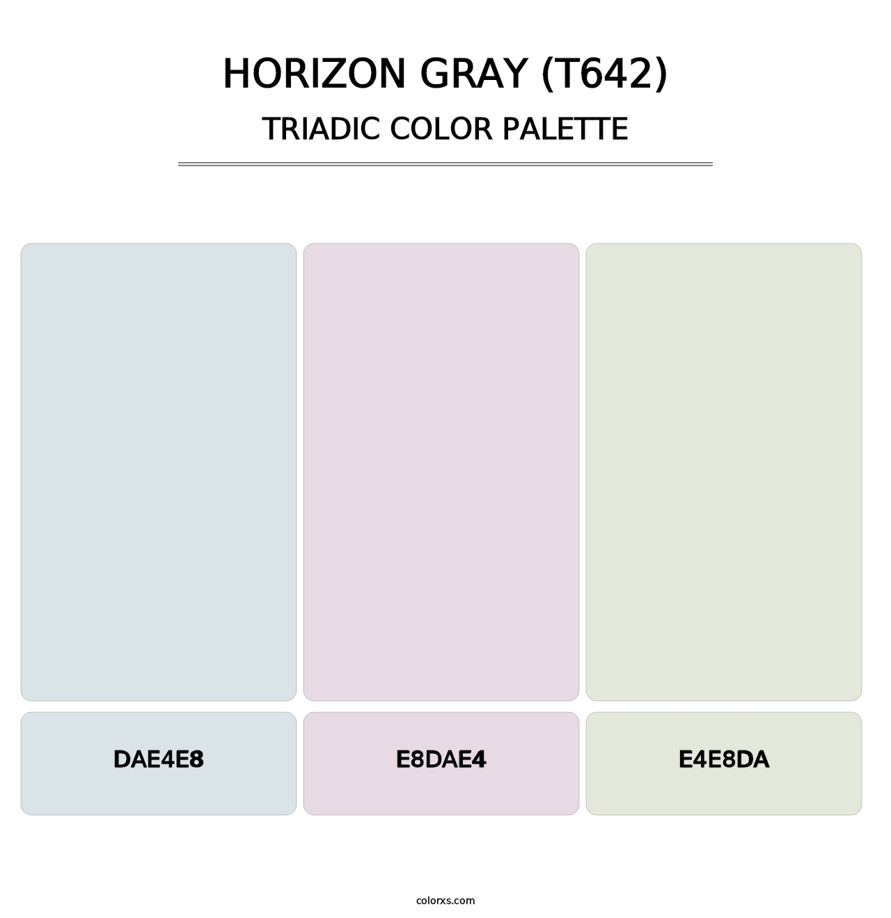 Horizon Gray (T642) - Triadic Color Palette