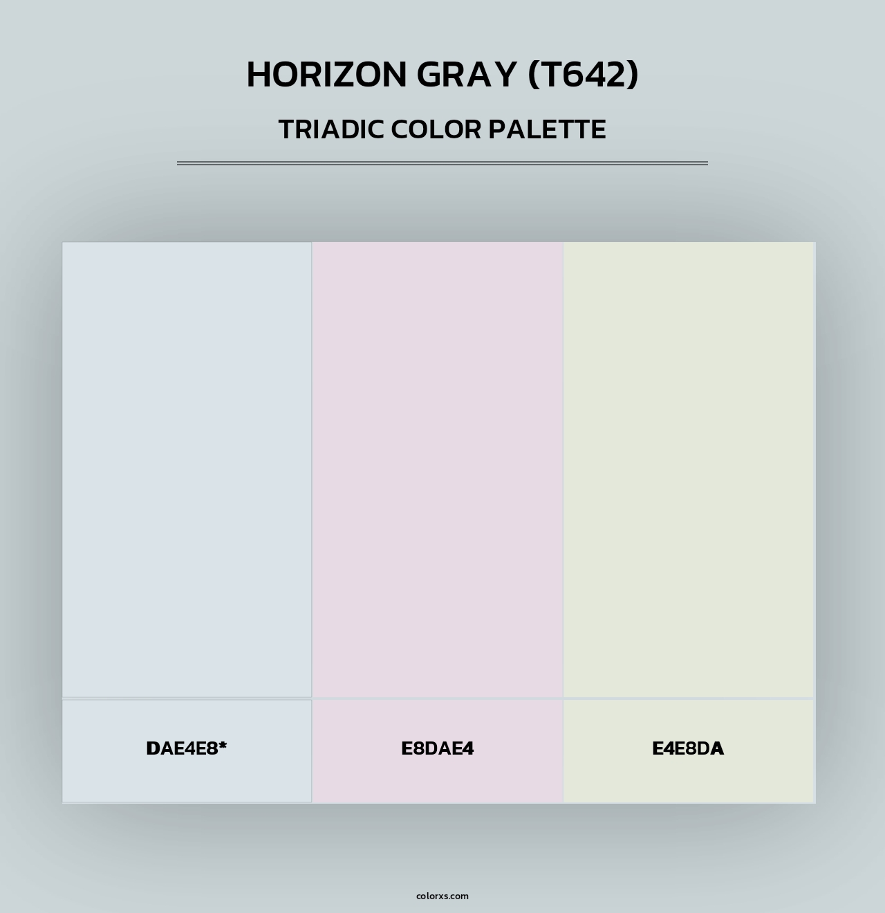 Horizon Gray (T642) - Triadic Color Palette