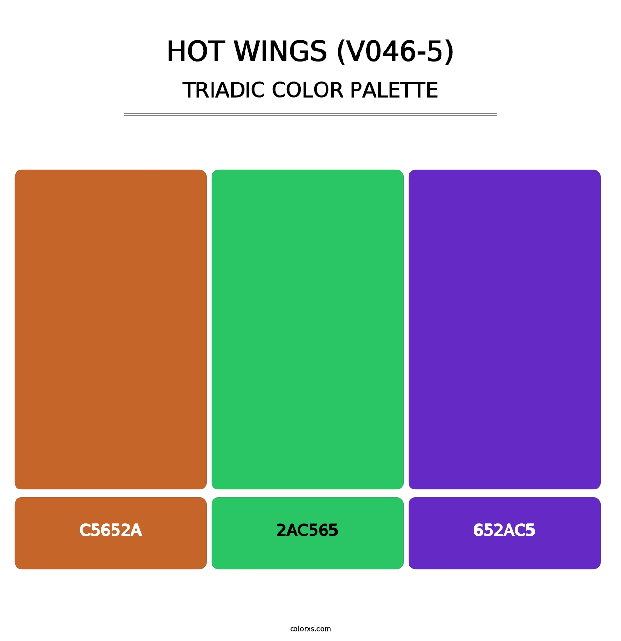Hot Wings (V046-5) - Triadic Color Palette