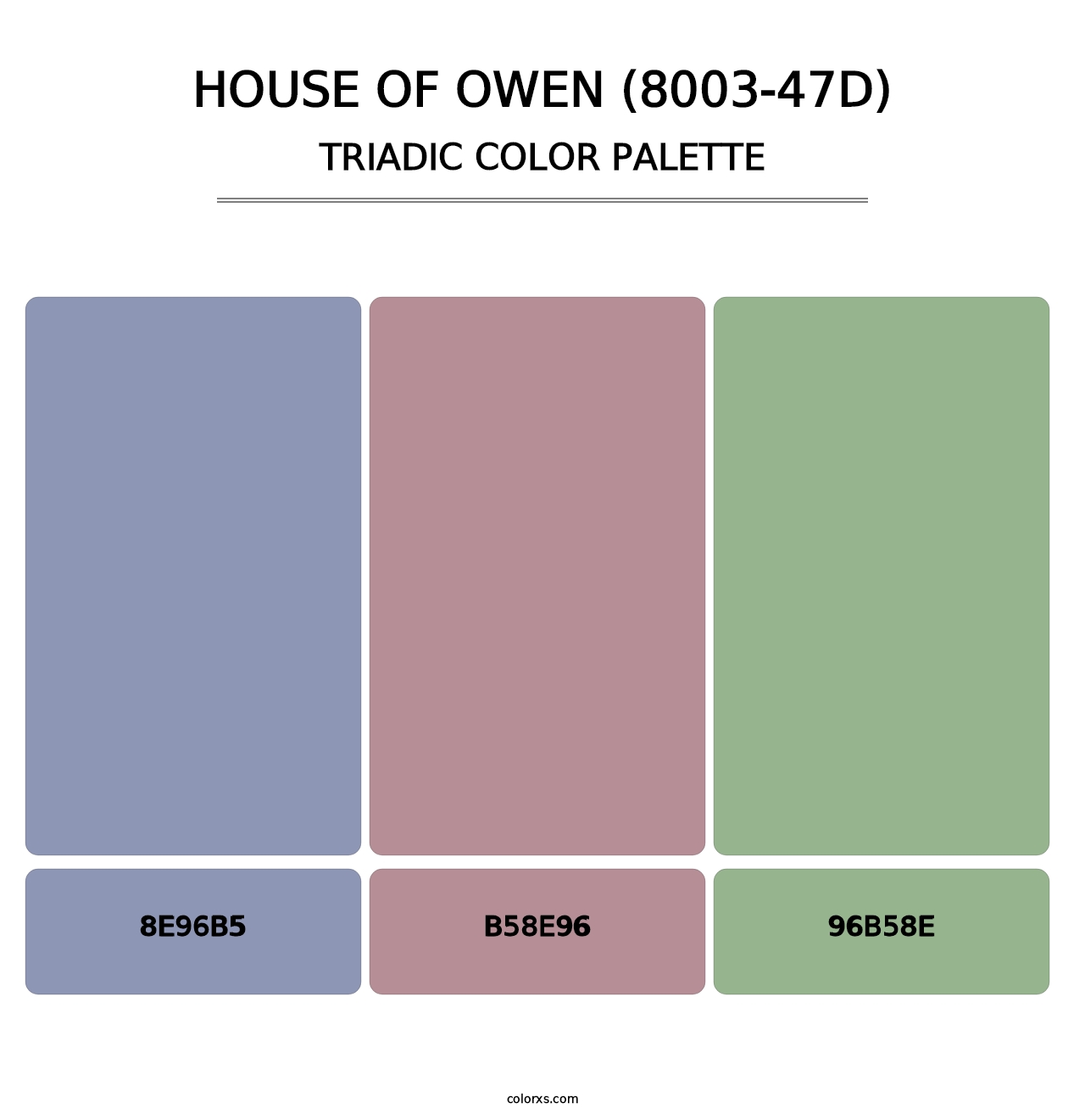 House of Owen (8003-47D) - Triadic Color Palette