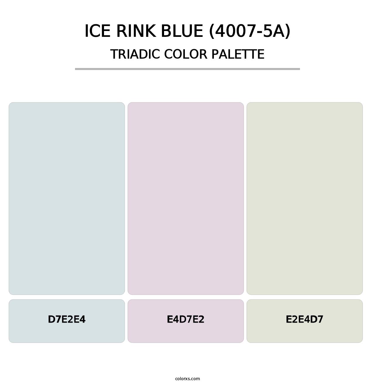 Ice Rink Blue (4007-5A) - Triadic Color Palette