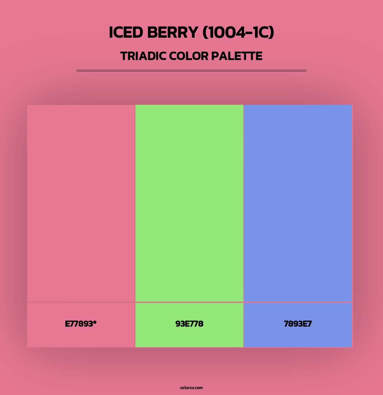 Iced Berry (1004-1C) - Triadic Color Palette