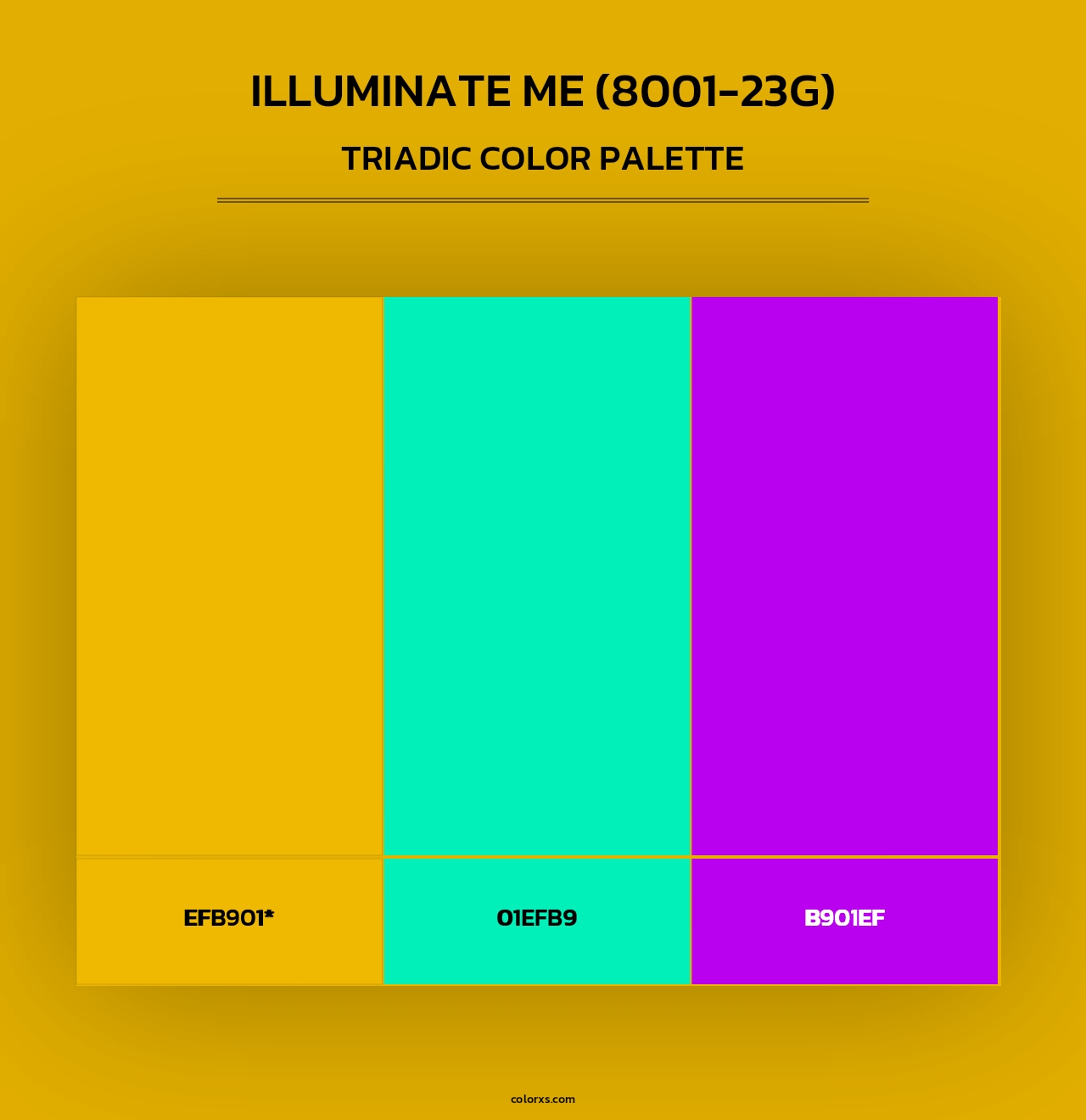 Illuminate Me (8001-23G) - Triadic Color Palette