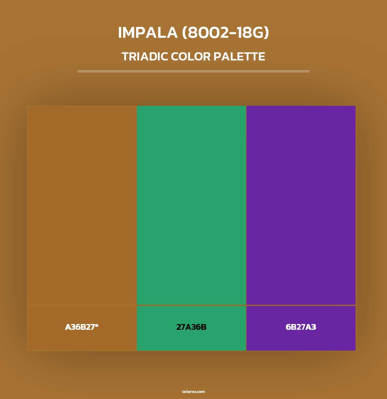 Impala (8002-18G) - Triadic Color Palette