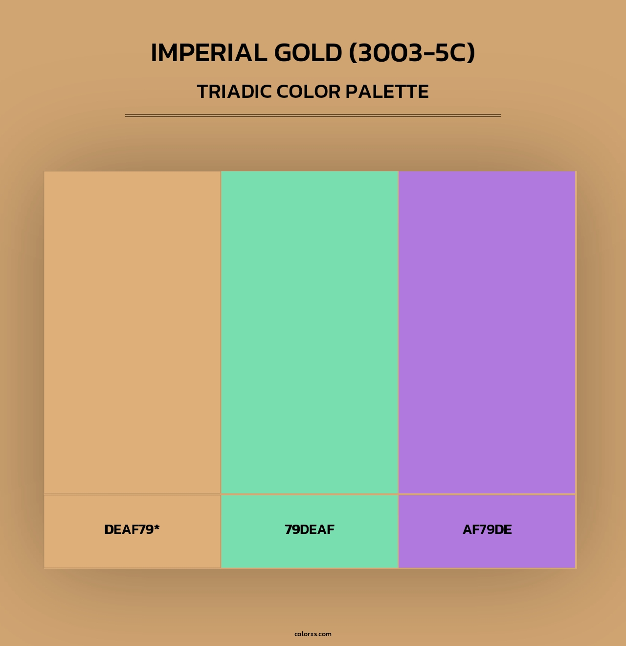 Imperial Gold (3003-5C) - Triadic Color Palette