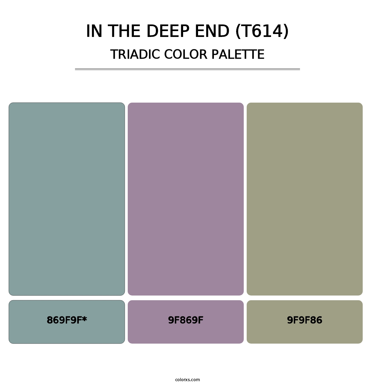 In the Deep End (T614) - Triadic Color Palette