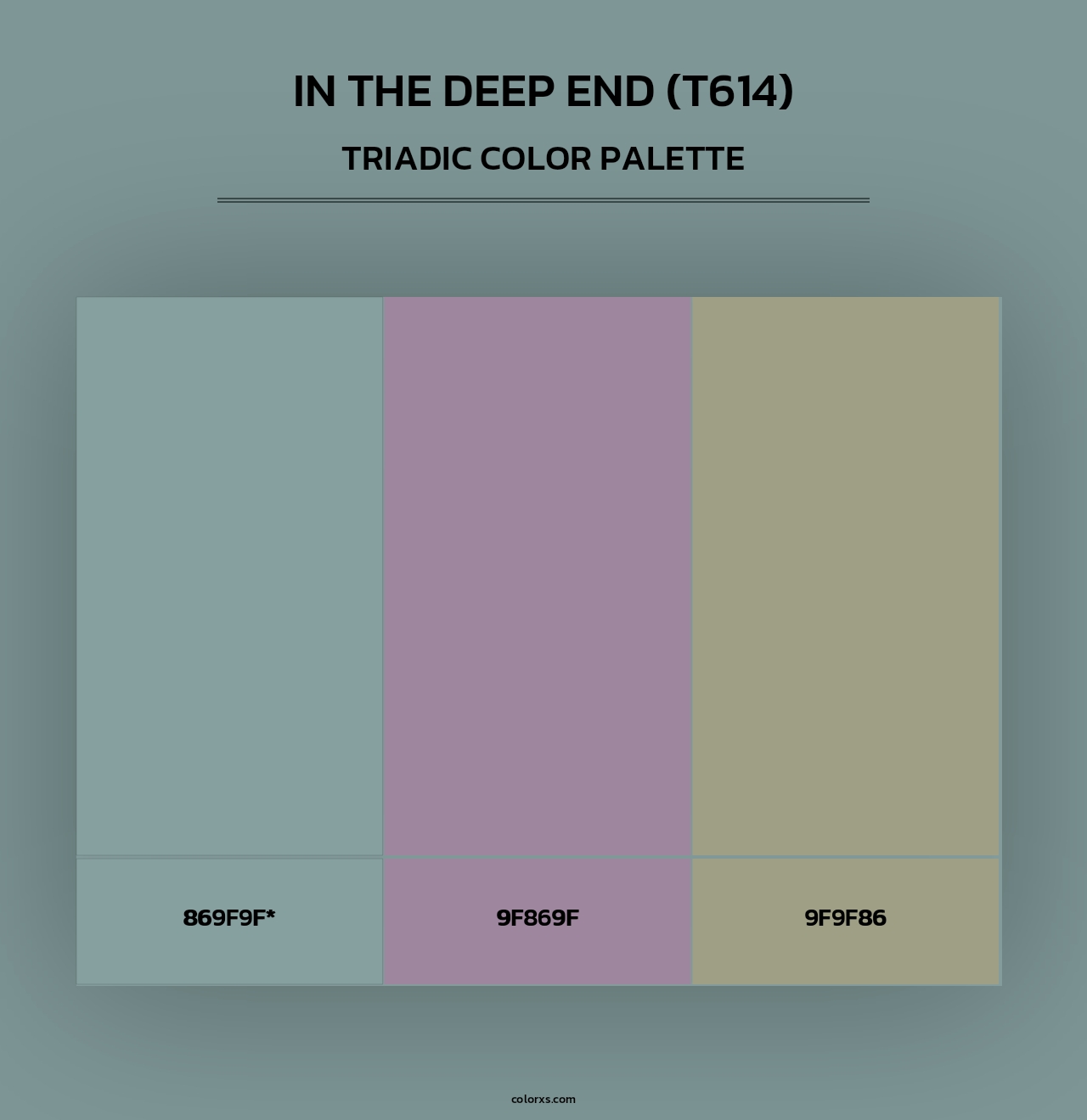In the Deep End (T614) - Triadic Color Palette