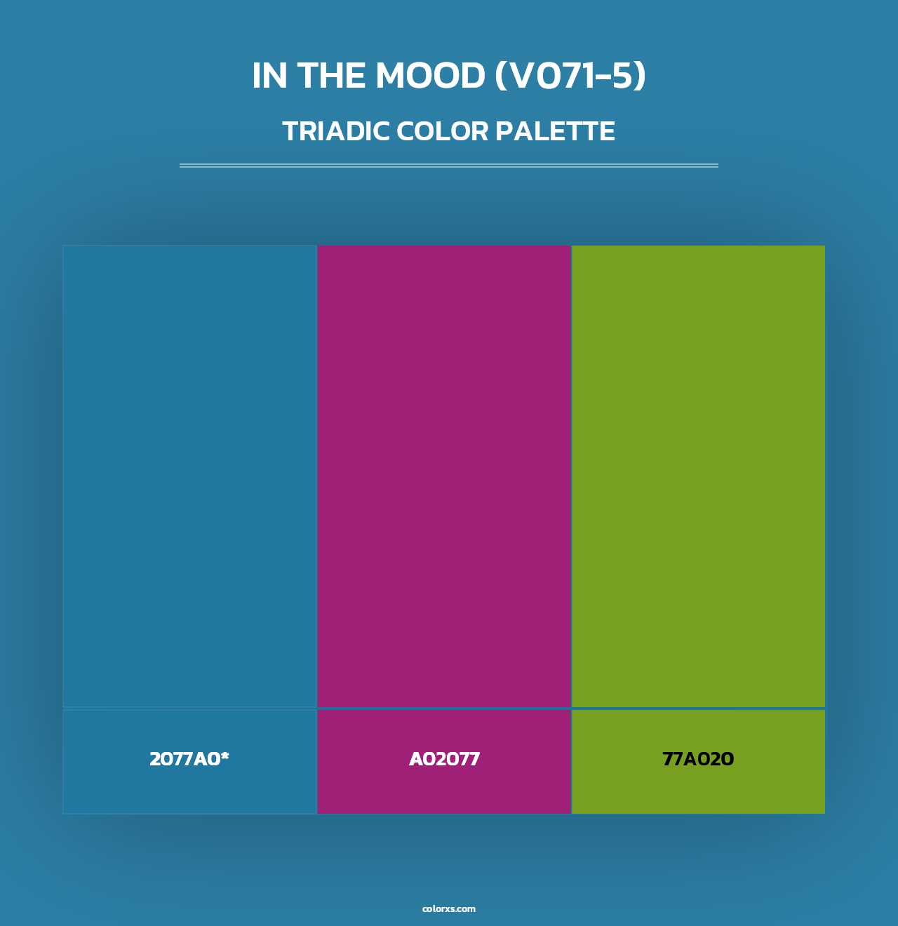 In the Mood (V071-5) - Triadic Color Palette