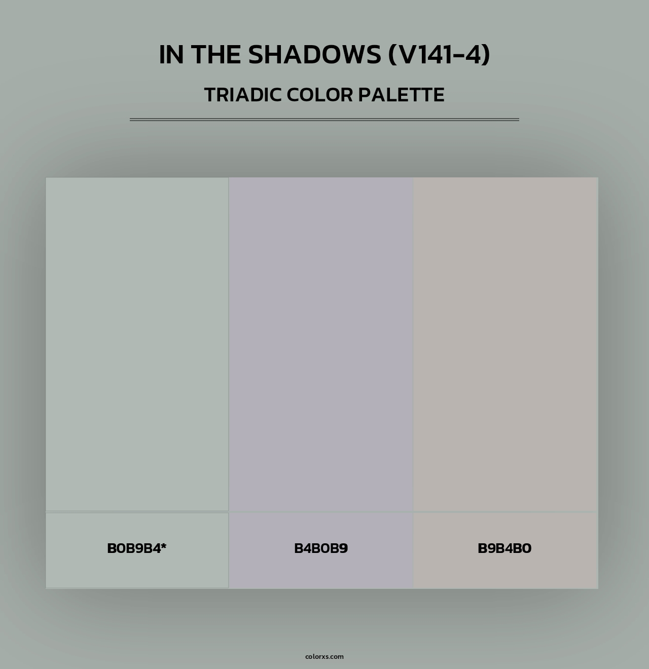 In the Shadows (V141-4) - Triadic Color Palette