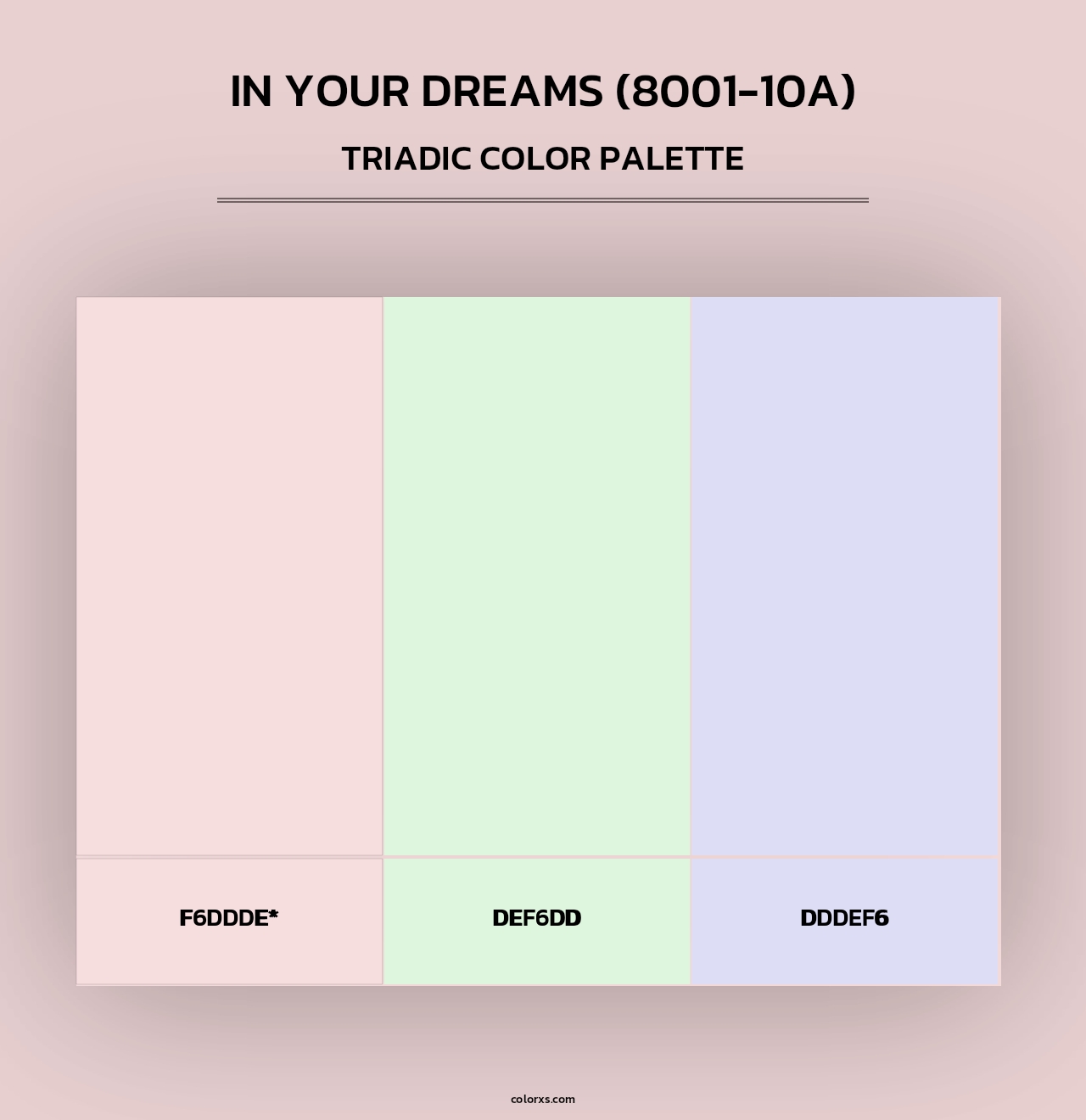 In Your Dreams (8001-10A) - Triadic Color Palette