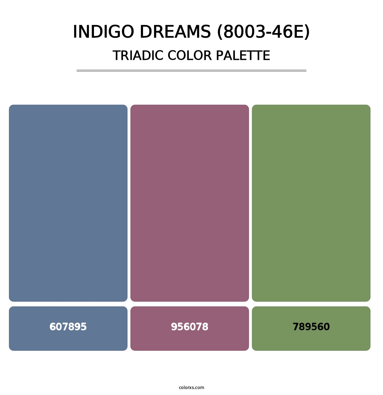 Indigo Dreams (8003-46E) - Triadic Color Palette