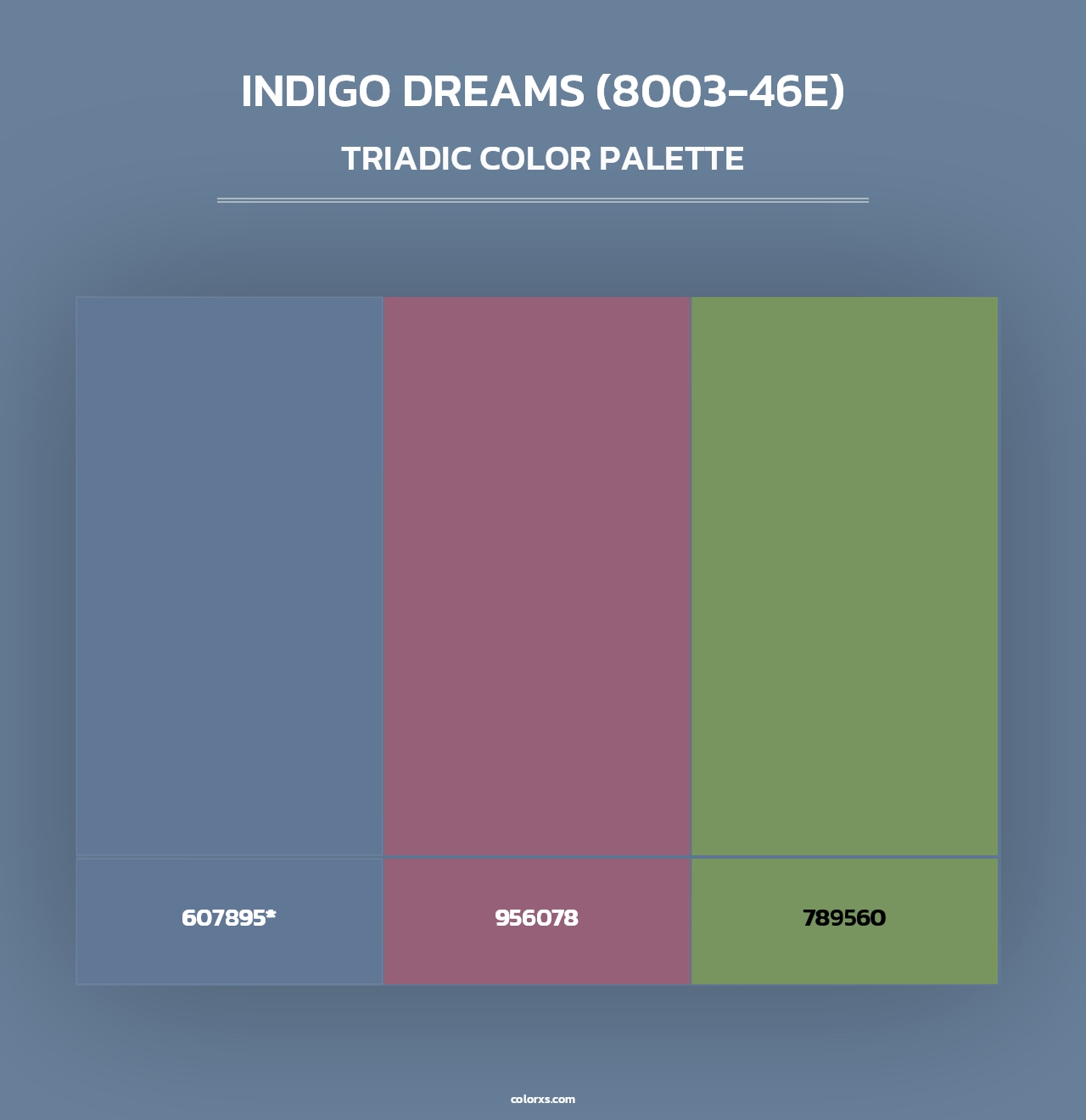Indigo Dreams (8003-46E) - Triadic Color Palette