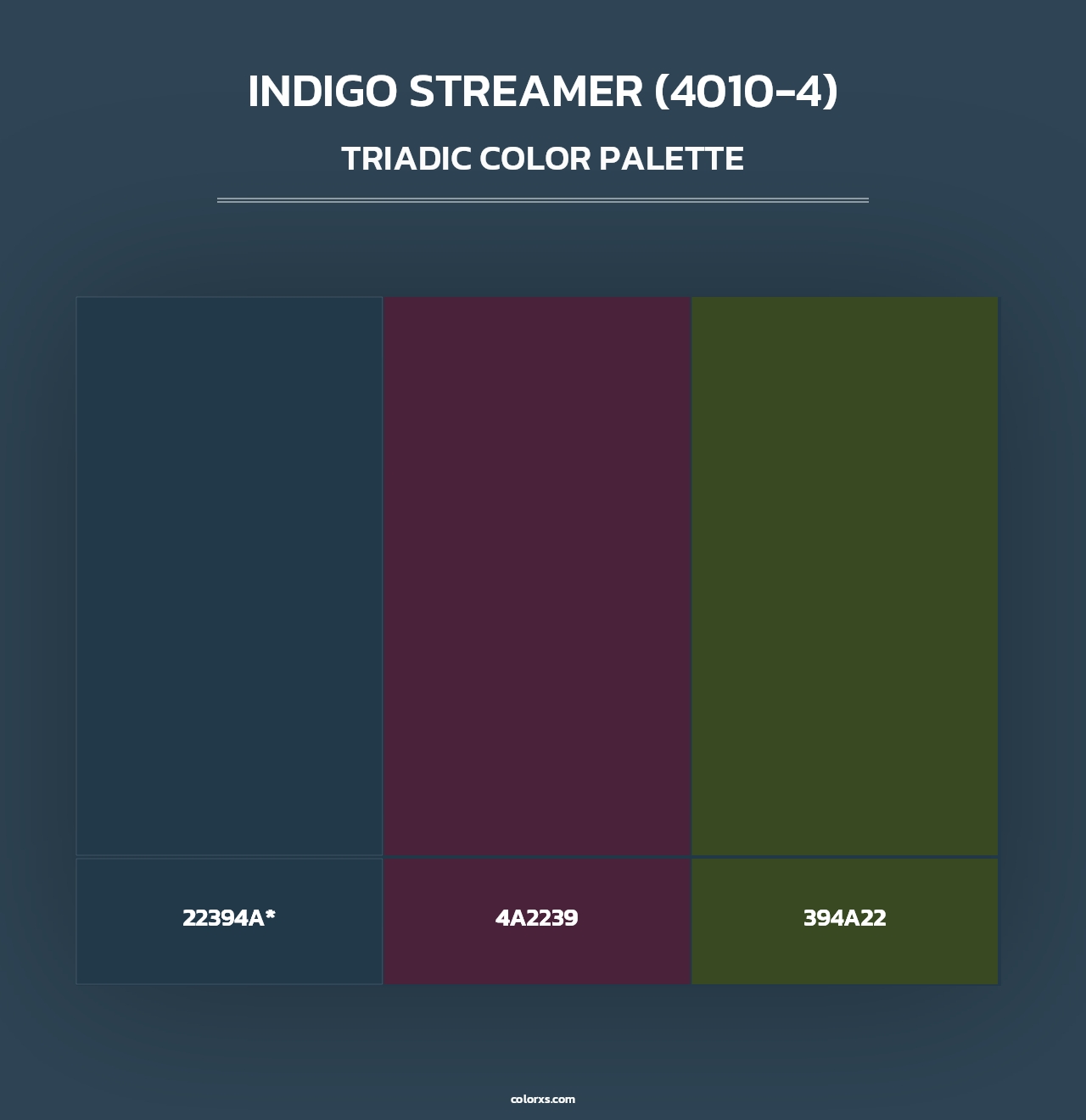 Indigo Streamer (4010-4) - Triadic Color Palette