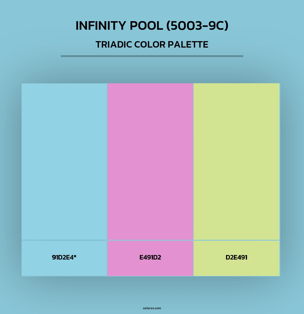 Infinity Pool (5003-9C) - Triadic Color Palette