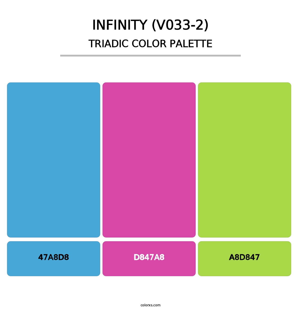 Infinity (V033-2) - Triadic Color Palette