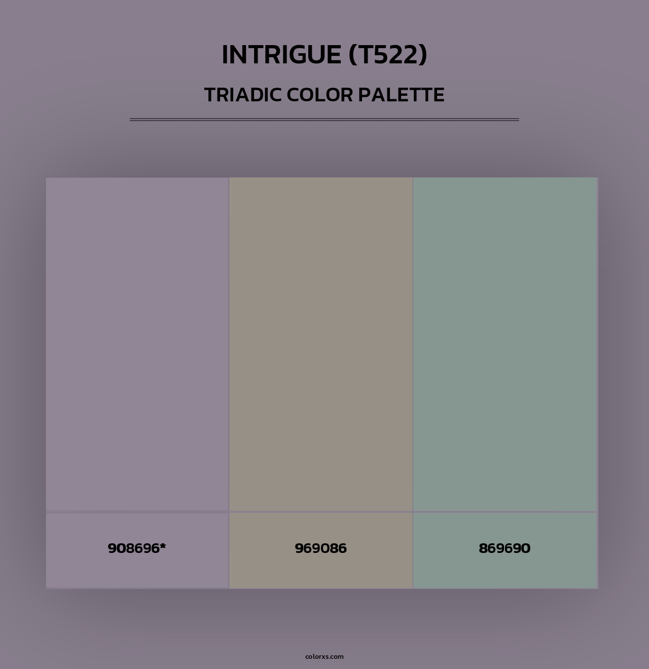 Intrigue (T522) - Triadic Color Palette