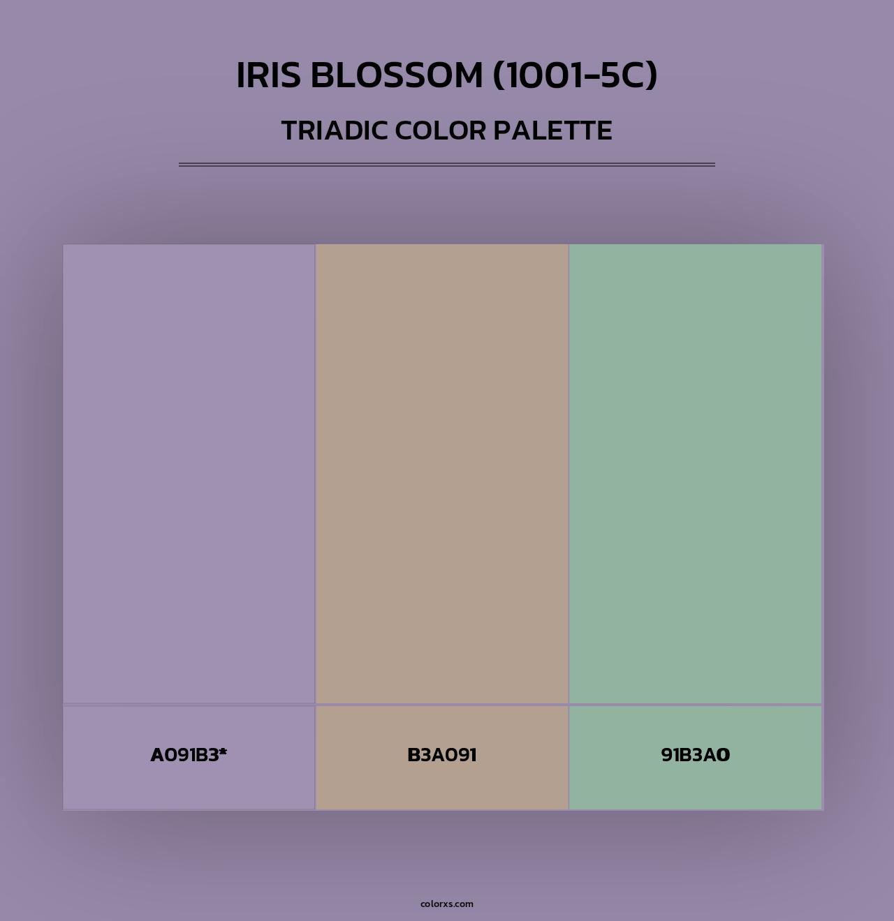 Iris Blossom (1001-5C) - Triadic Color Palette