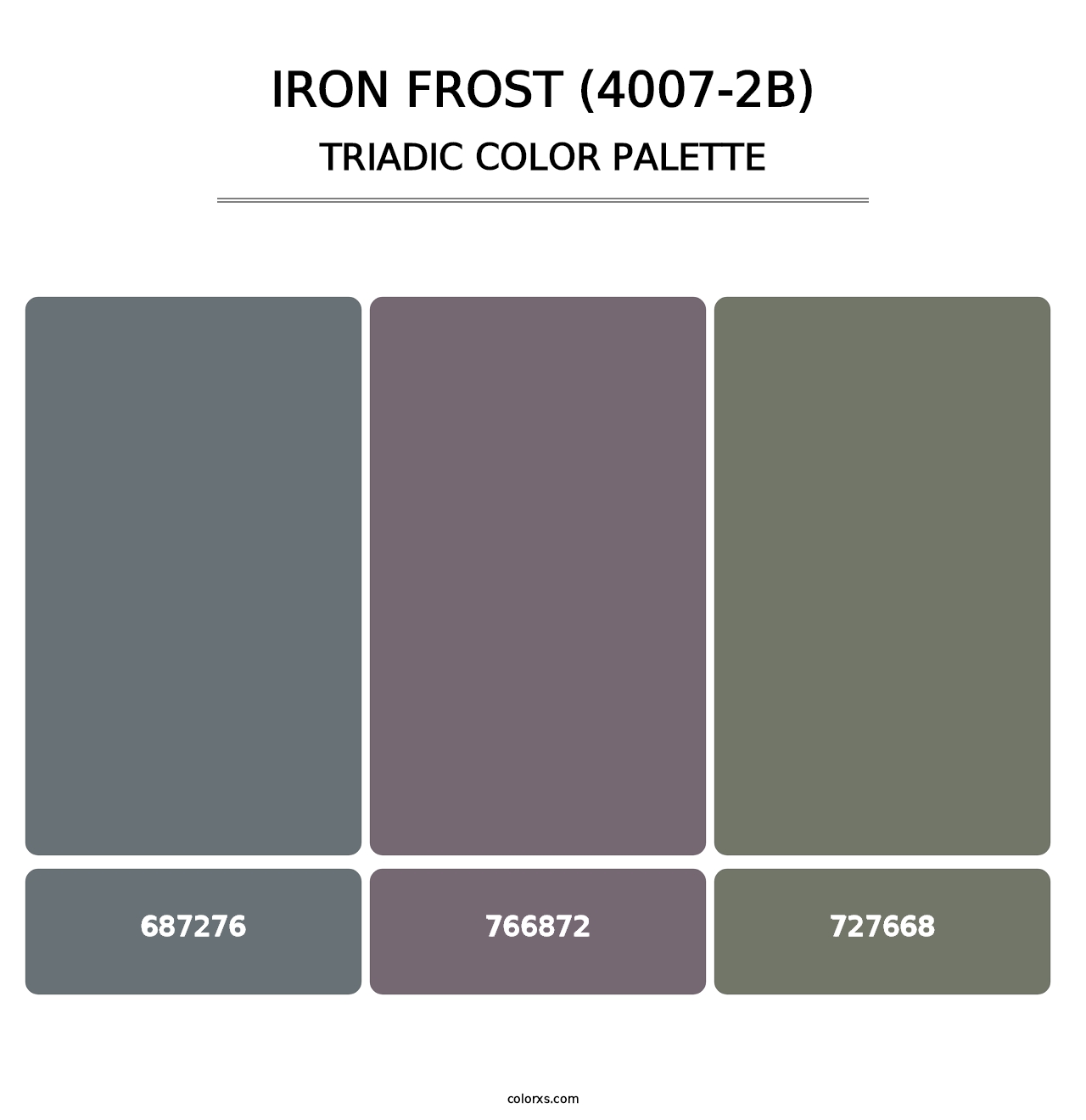 Iron Frost (4007-2B) - Triadic Color Palette