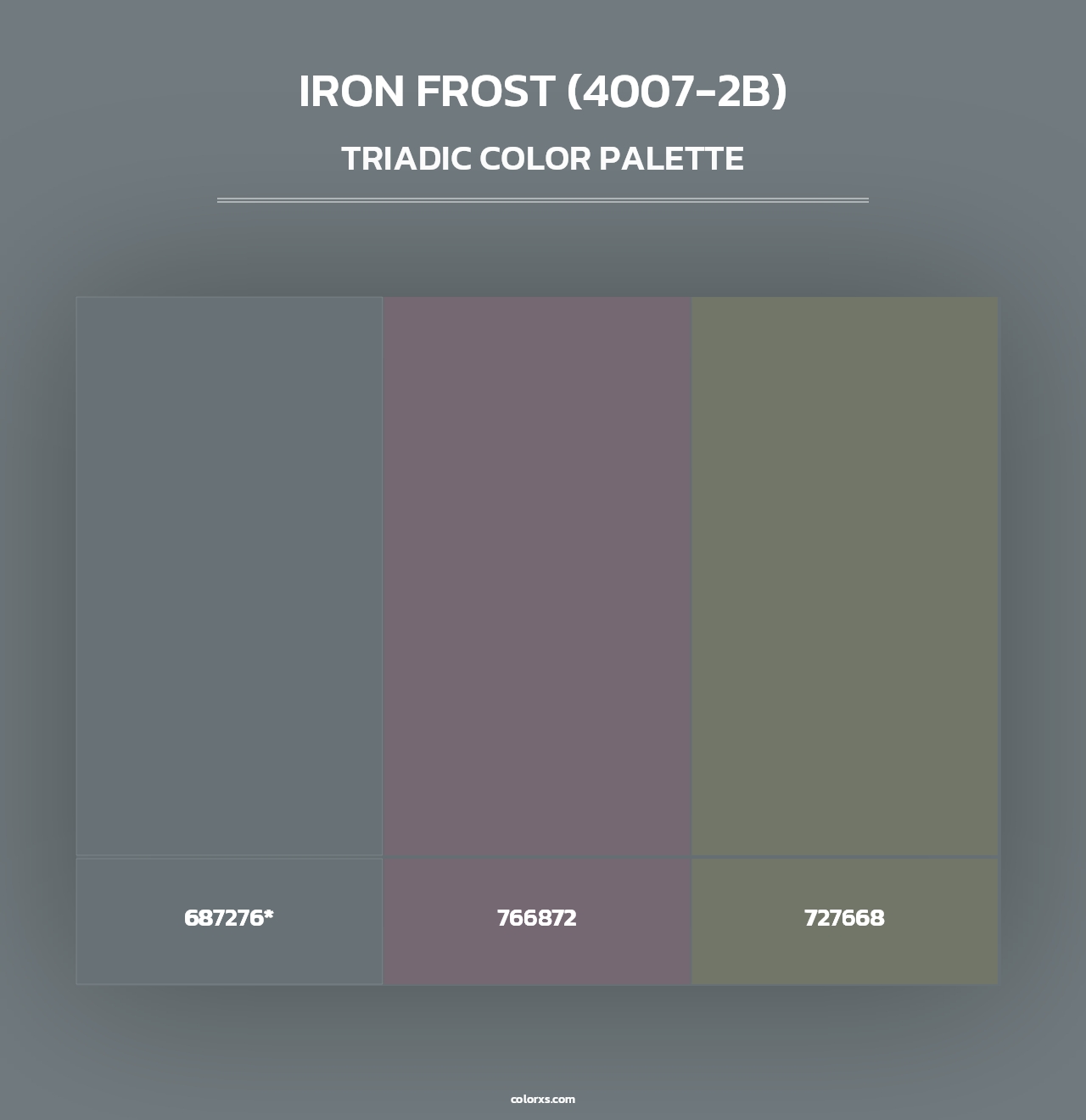 Iron Frost (4007-2B) - Triadic Color Palette