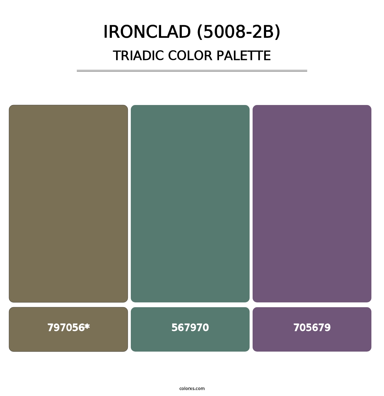 Ironclad (5008-2B) - Triadic Color Palette